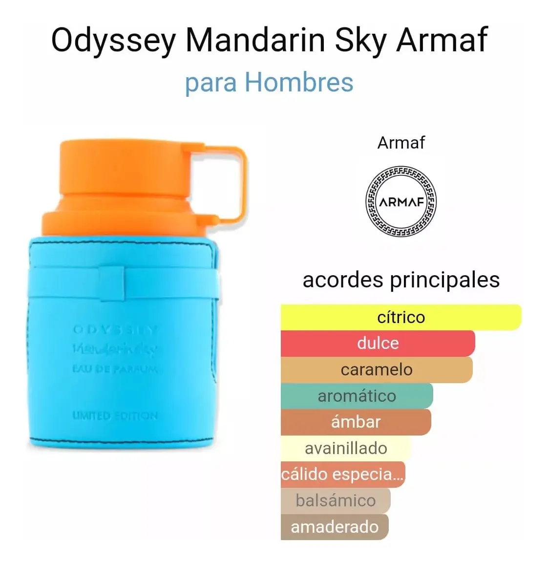 Perfume Armaf Odyssey Mandarin Sky Men 100ml - Imagen 2